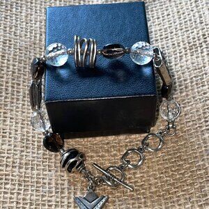 Silpada Smoky Quartz and Crystal Bracelet